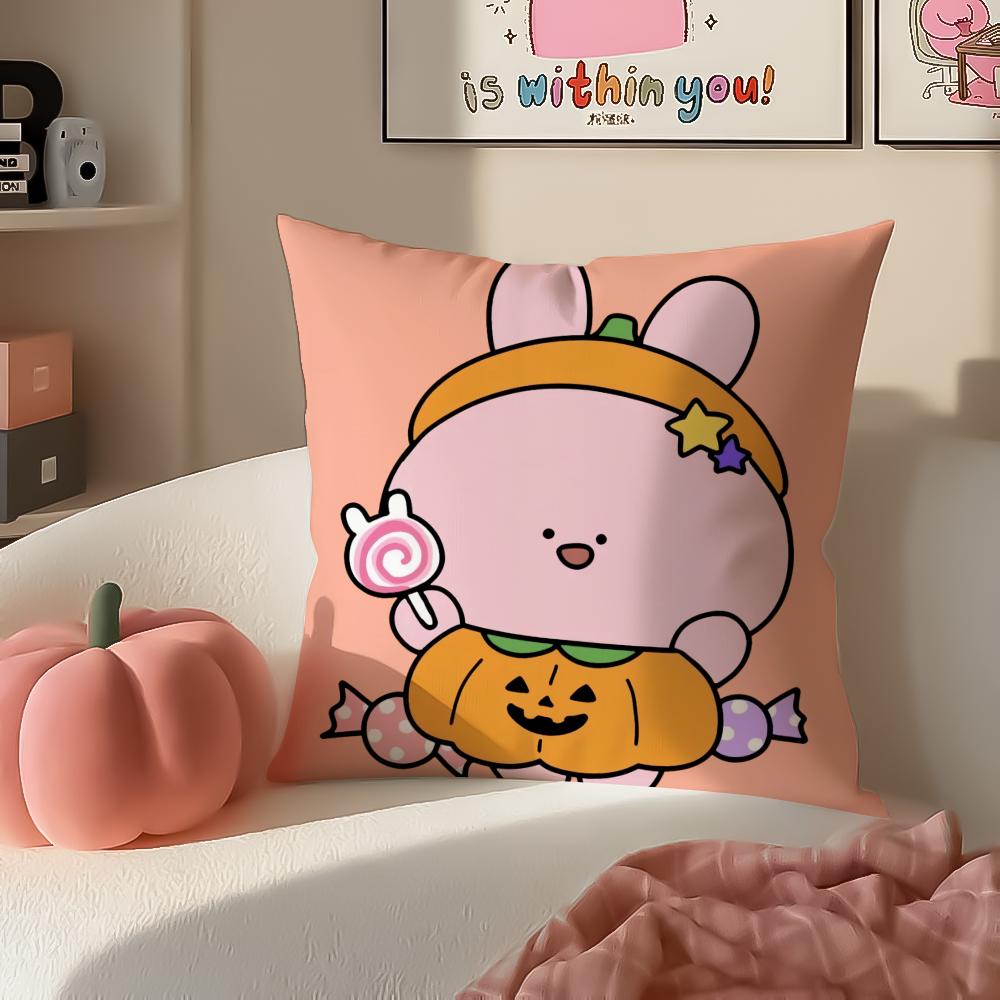 

Cute Kawaii Japanese VTuber AAsamimichaan Cushion Cover Pillowcase Short Plush Invisible zipper Room Sofa Cushion Cover 30X30cm