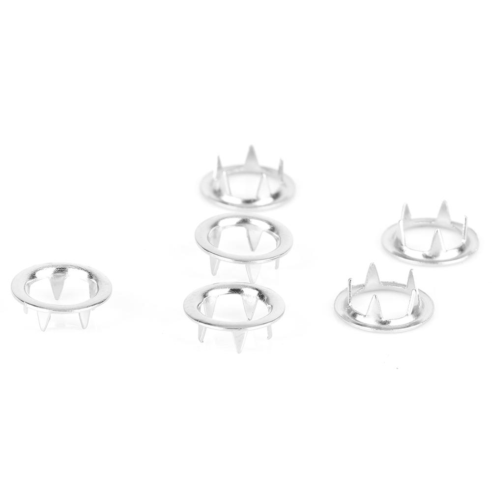 200 PCS 9.5mm Hollow Prong Snap Button Fastener, for Baby One Piece Suit Copper Metal Prl Prong , Male Female for Clothing Repair