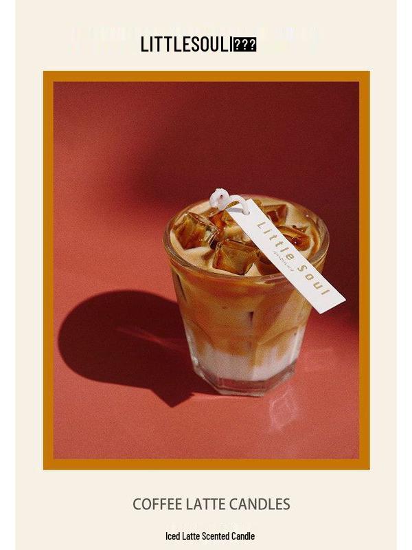 Iced Coffee Scented Handmade Candle: Indoor Art & Birthday Party Favor