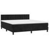 Maison Exclusive - Sommier à lattes de lit avec matelas et LED Noir 180x200 cm