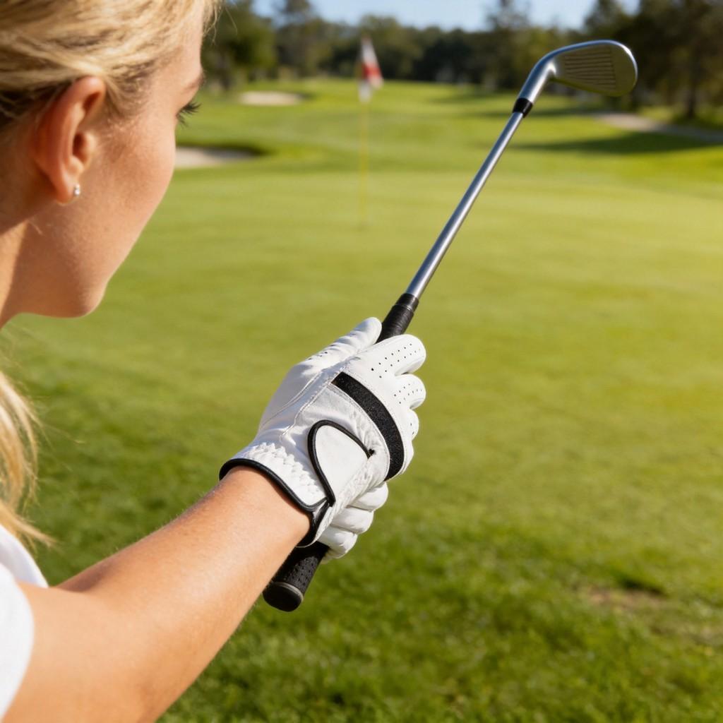 Leder-Golfhandschuhe für Damen und Herren mit atmungsaktivem PU-Material für Outdoor-Sport und Sonnenschutz