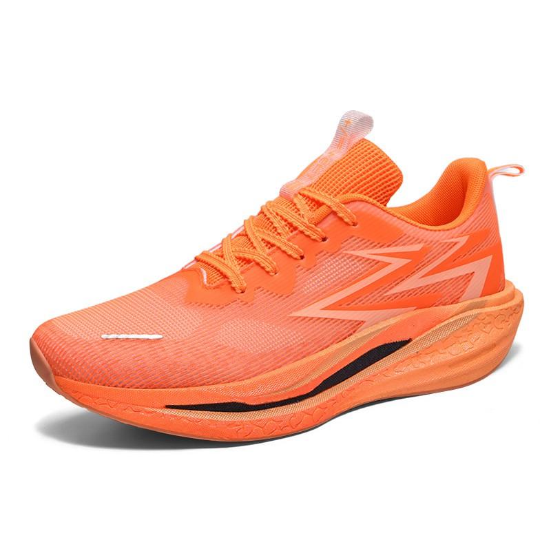 Lightweight Breathable Running Shoes Kids With Carbon Plate Support Mesh Upper Shock Absorption Non-Slip Sole