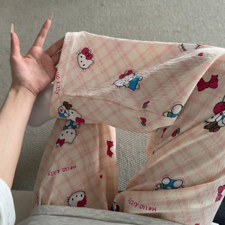 2026 New Style Lounge Pants for Women Loose Fit Wide Leg Casual Pajama Pants for Outdoor, Campus, Home