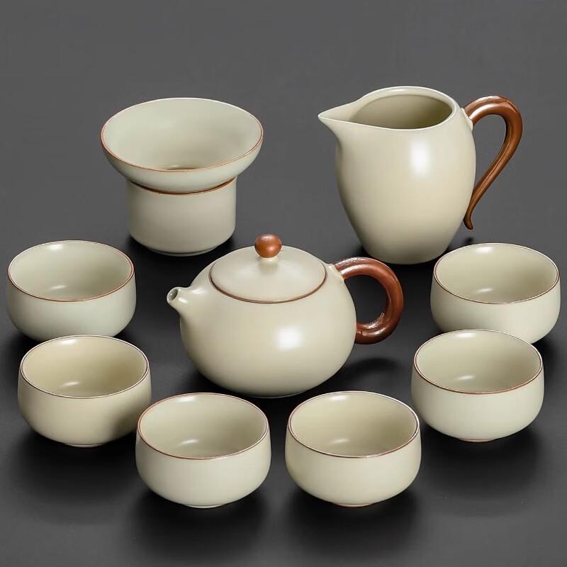 Ru Kiln Ceramic Gaiwan Teacup Set