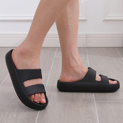 Fashion Comwarm Summer Thick Bottom Slippers Women Fashion Soft Bottom Sandals Indoor Home Shoes Male Bathroom Slides Couple Beach Shoes