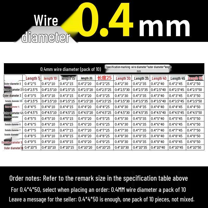 Universal Y-Type Compression Spring, 0.2-2.0mm Wire Diameter, Small Pressure Return Spring
