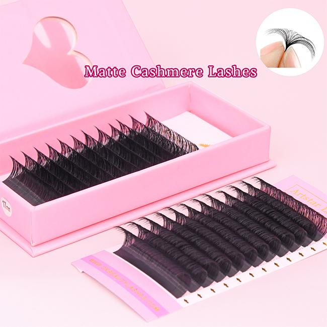 Korean PBT Custom Private Label Mink Individual Lashes Matte Black Lash Trays Volume Classic Cashmere Eyelash Extension