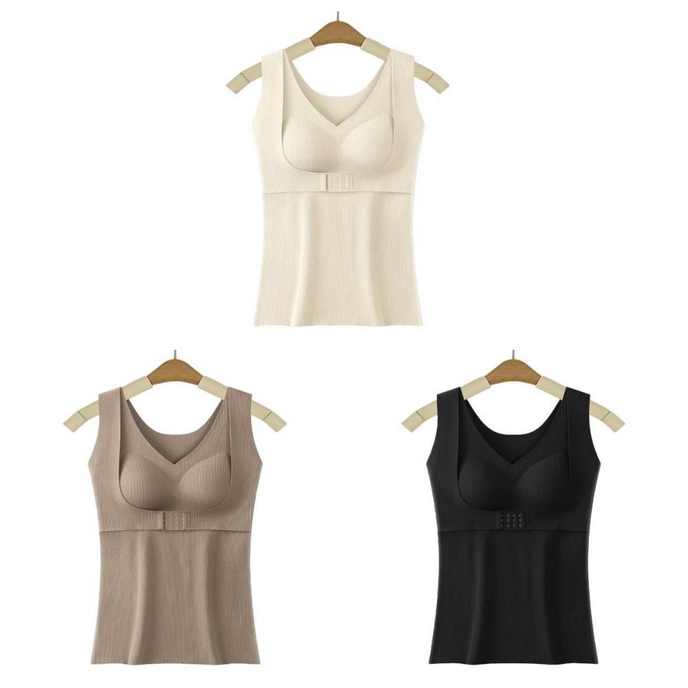 Slimming Thermal Shapewear Camisole Velvet Fleece Sleeveless Postpartum Body Shaper Crop Tops Tanks Belly Contracting