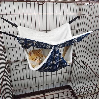 Závěsná houpací síť pro malé mazlíčky: Železná klecová košíková pro kočky, veverky, činčily, vakoveverky, křečky