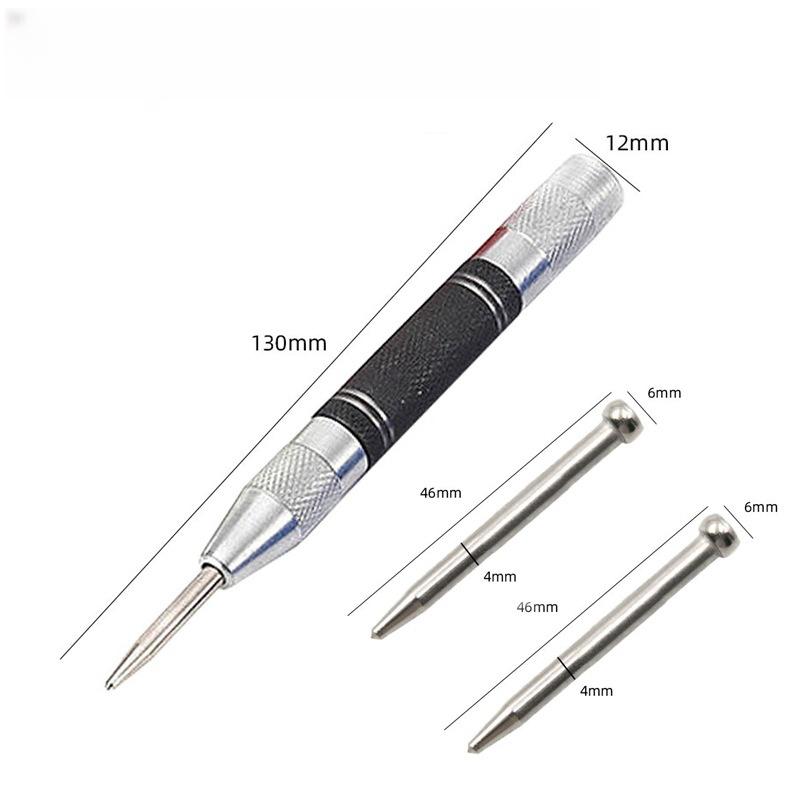 Automatic Center Punch Locator Window Breaker Universal 128mm Woodworking Punch Metal Drill Tool