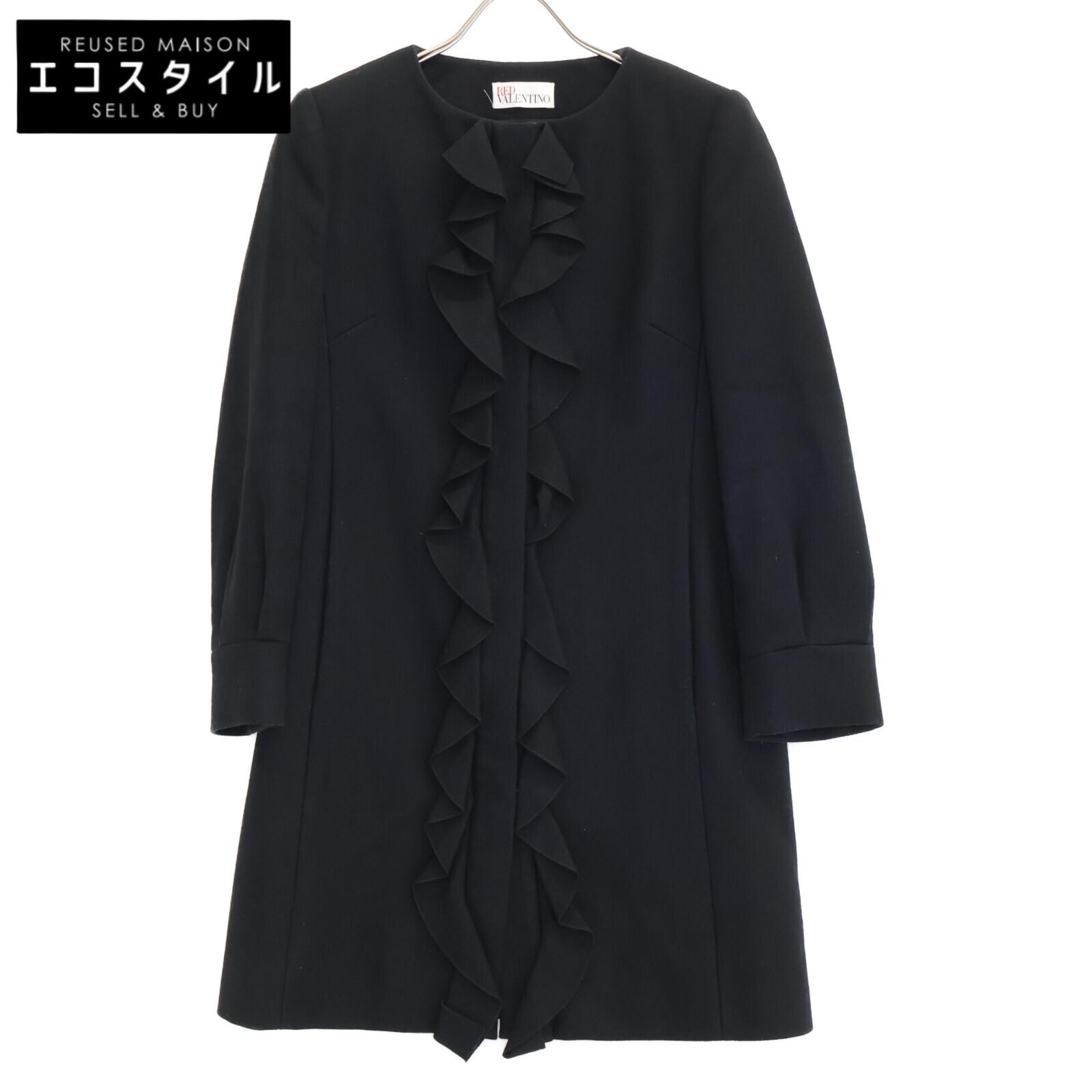 

RED VALENTINO V11210R 11AW Black Center Frill Coat coat 40 blackUsed