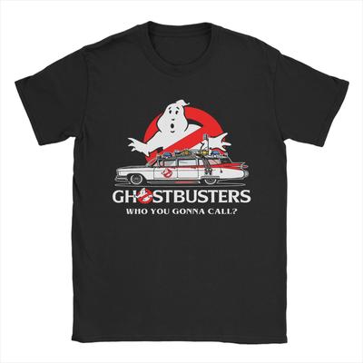 G-Pogromcy Duchów T-Shirty dla Mężczyzn Popularne Logo Vintage Bawełniany T-Shirt Okrągły Dekolt Krótki Rękaw T-Shirty Odzież Plus Size