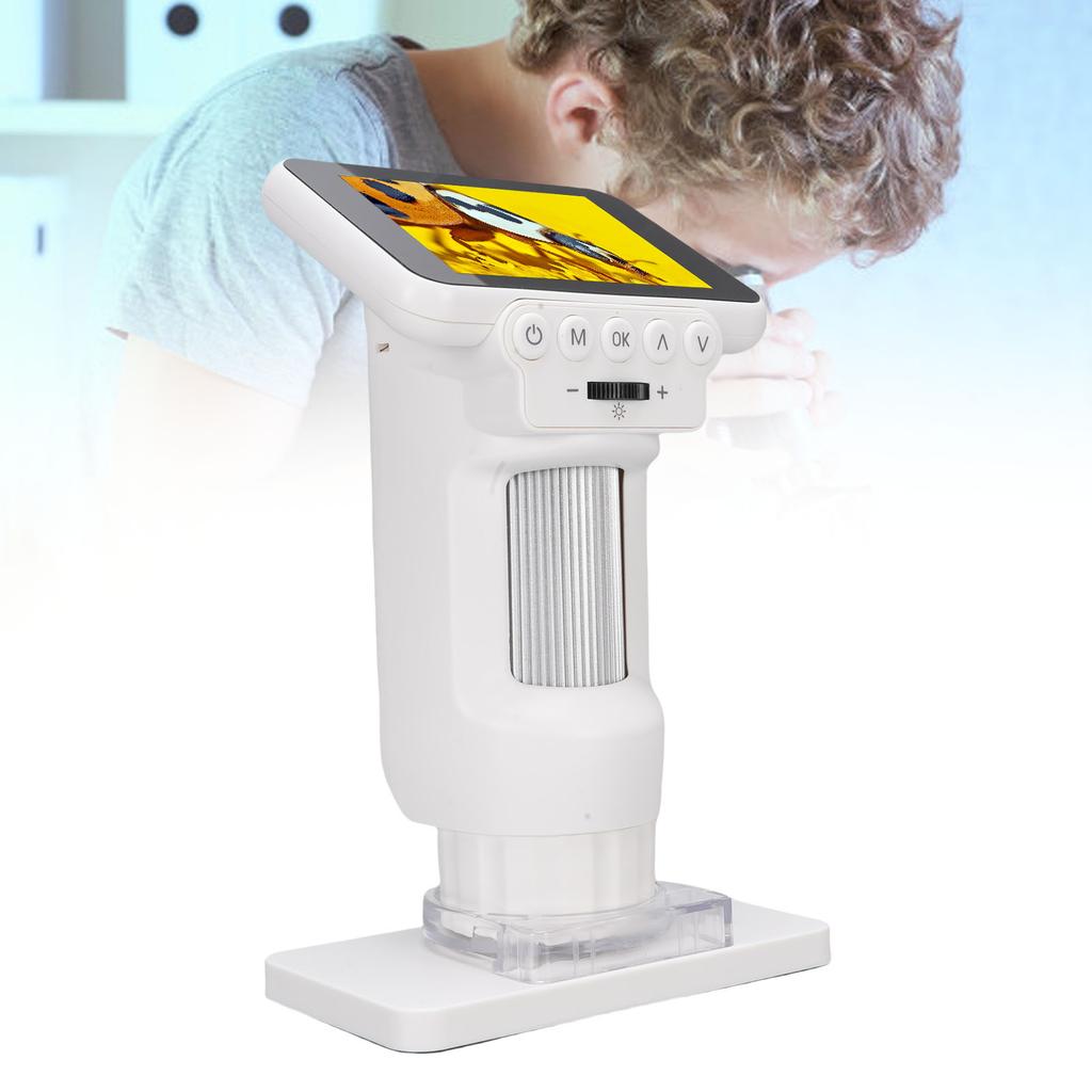 Handheld Microscope 2.8 Inch LCD Screen USB Anti Shake 1080P Video 120X 8LED Rechargeable Digital Microscope for Education Observation