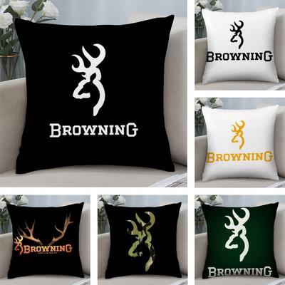 Cool BBrowningG Cushion Cover Pillowcase Ultra Soft Skin Friendly Fabric Cloud Like Comfort Concealed Zipper