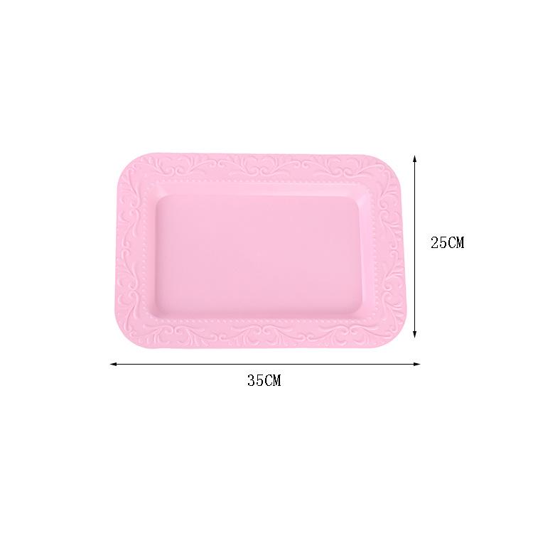 Trzypoziomowy europejski stojak na ciasto do popołudniowej herbaty - Kreatywna wielowarstwowa plastikowa taca na desery i talerz na owoce