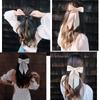 Lystrfac Fashion Retro Ribbon Bow Tie Hair Clips for Women Girls Wide Back Head Top Clip Hairpin  Hairgrips Hair Accessories