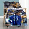 Mbappe 275 Personalisierbare Decke Gemütliche Personalisierbare Decke Bequem Geeignet für Sofa Strandstuhl Büro Ganzjahresnutzung