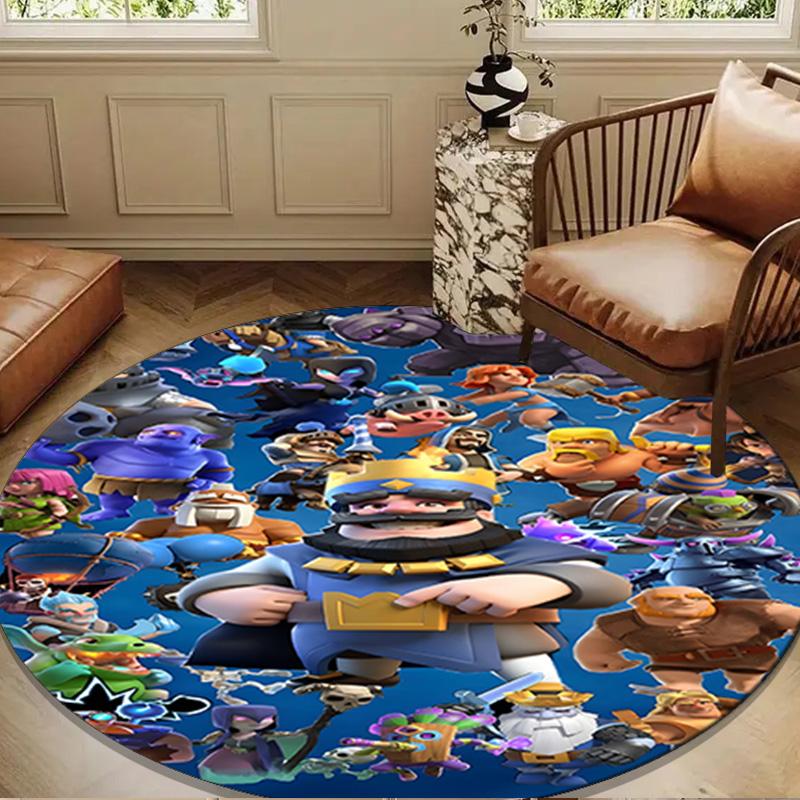 Clash Royale Heroes Collage Round mat Home Decor, Chair rug For livingroom,Bedroom, doormat home decor Birthday Gift Christmas Gifts