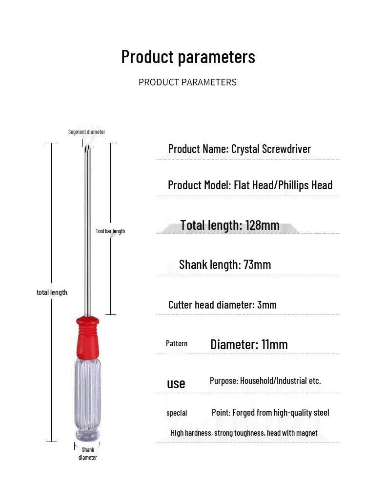 Fugang Multi-Functional 3MM Phillips Cross-Head Screwdriver: Portable & Ideal for Computer Repair.