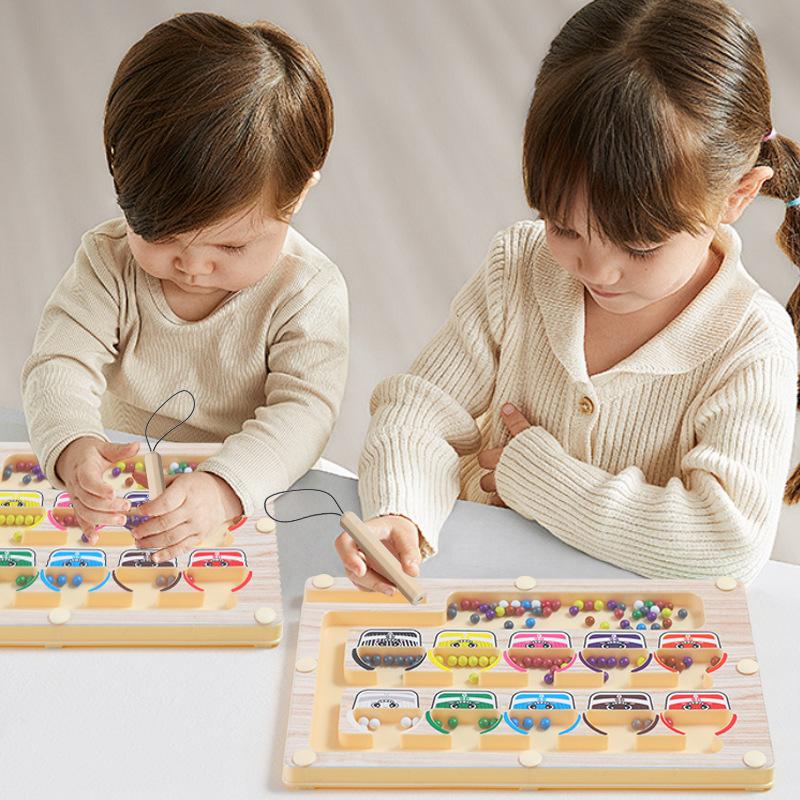 Intelligenzspielzeug für Kinder, magnetische Labyrinthperlen, Spielzeug für logisches Denken im Weltraum, Puzzle für die Früherziehung, magnetische Labyrinthperlen