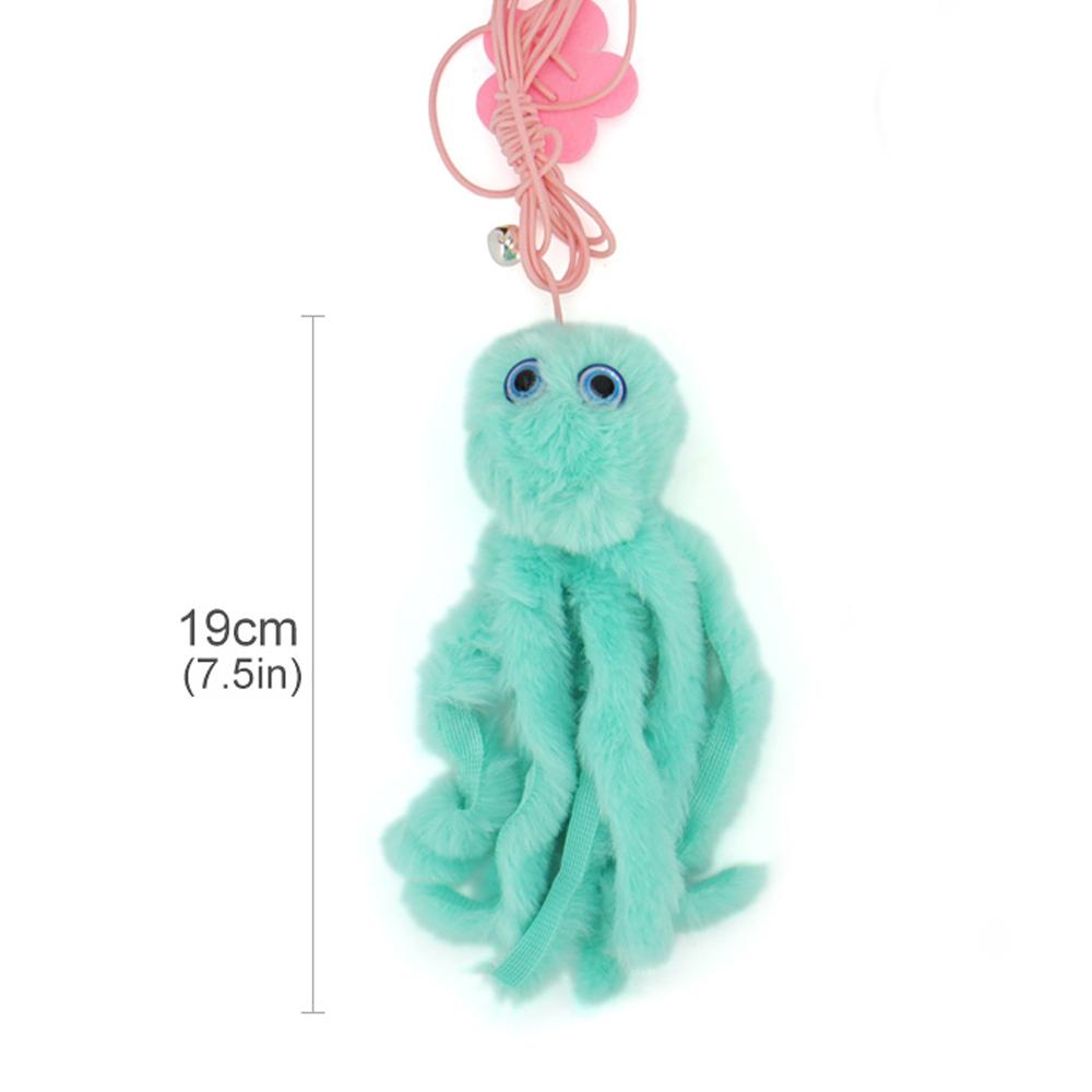 Small Octopus Cat Toy Suction Cup Hanging Cat Toy Squid Retractable Hanging Door Pet Supplies Self-hey Interactive
