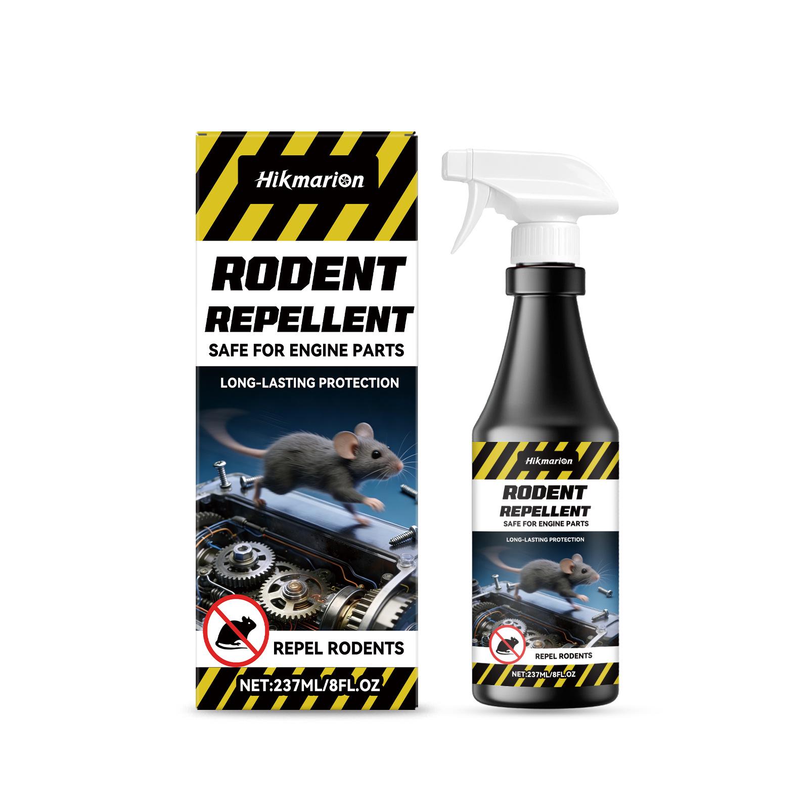 Hikmarion Rodent-Repellent Spray for Car & Home - Safe, Non-Corrosive, Non-Irritating Rodent Protection.