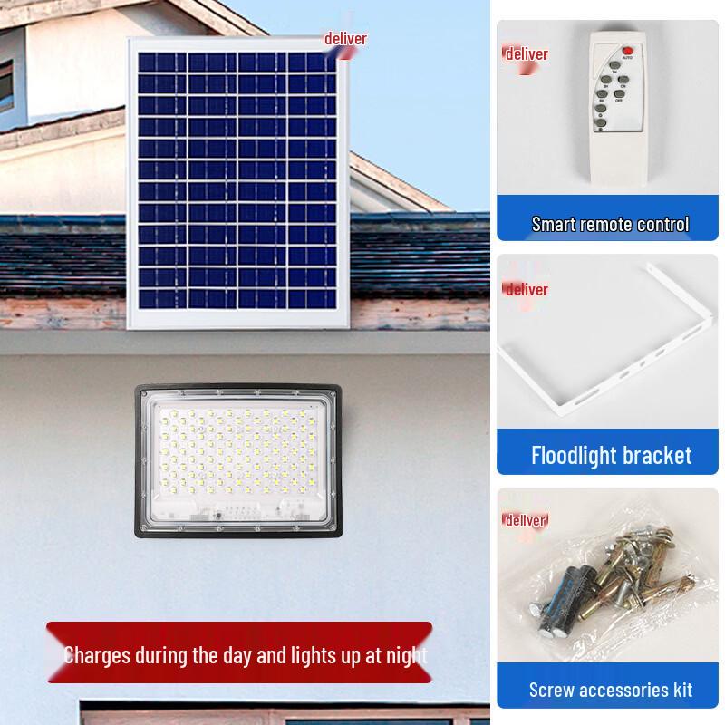 Lishi 100W Solar Curved Floodlight & Wall Light