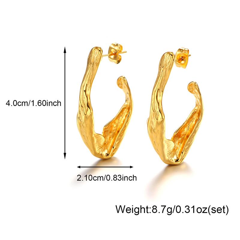 Atoztide Fashion Hollow Bamboo Hoop Earrings for Women Stainless Steel Jewelry Beads Ear Loop Threaded Earrings Mothers Day Gift
