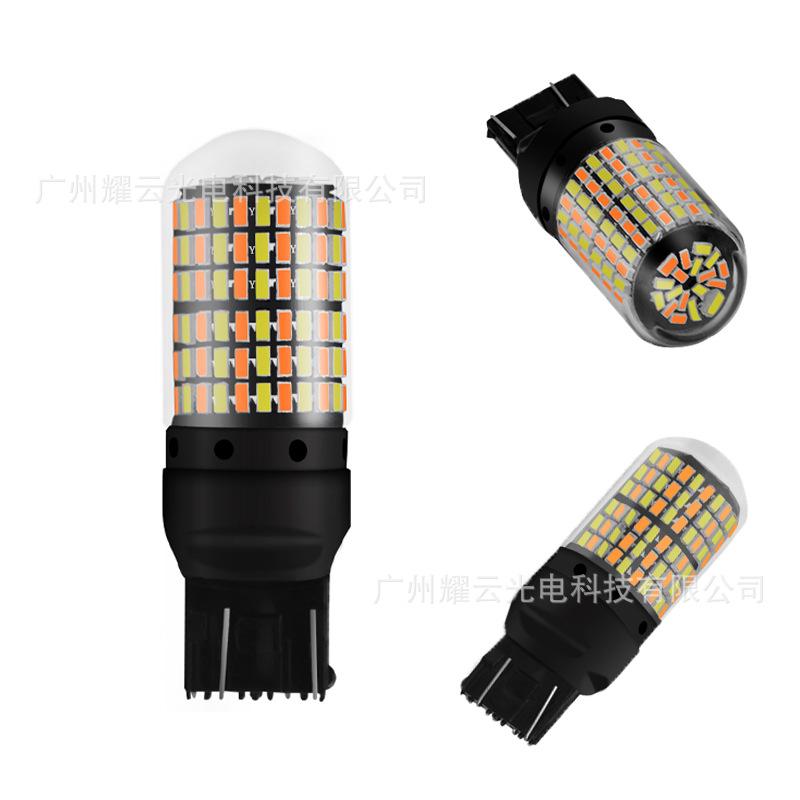Dual Color T20 LED 7443 W21/5W Bulb 1157 BAY15D P21/5W Led T25 3157 P27/7W Car DRL Turn Signal Lamp Auto Lights Bulb Switch