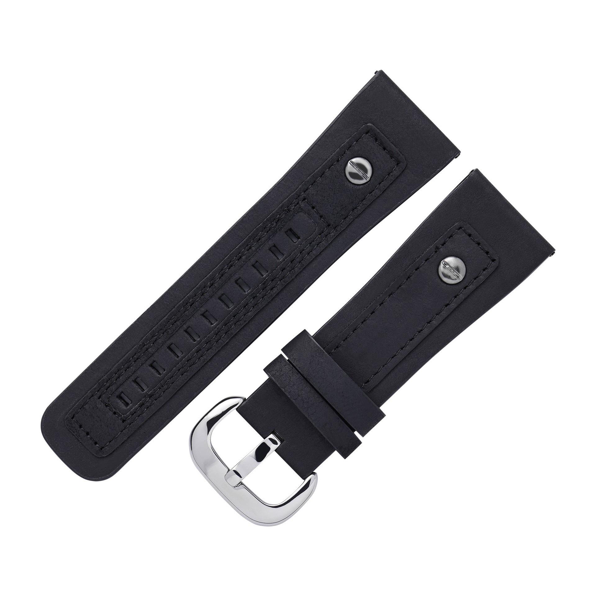 

Applicable To The First Layer Of Leather Watch On Friday, Suitable For 28Mm/Retro Suede Brown M2/M1. 28mm silver buckle чёрный