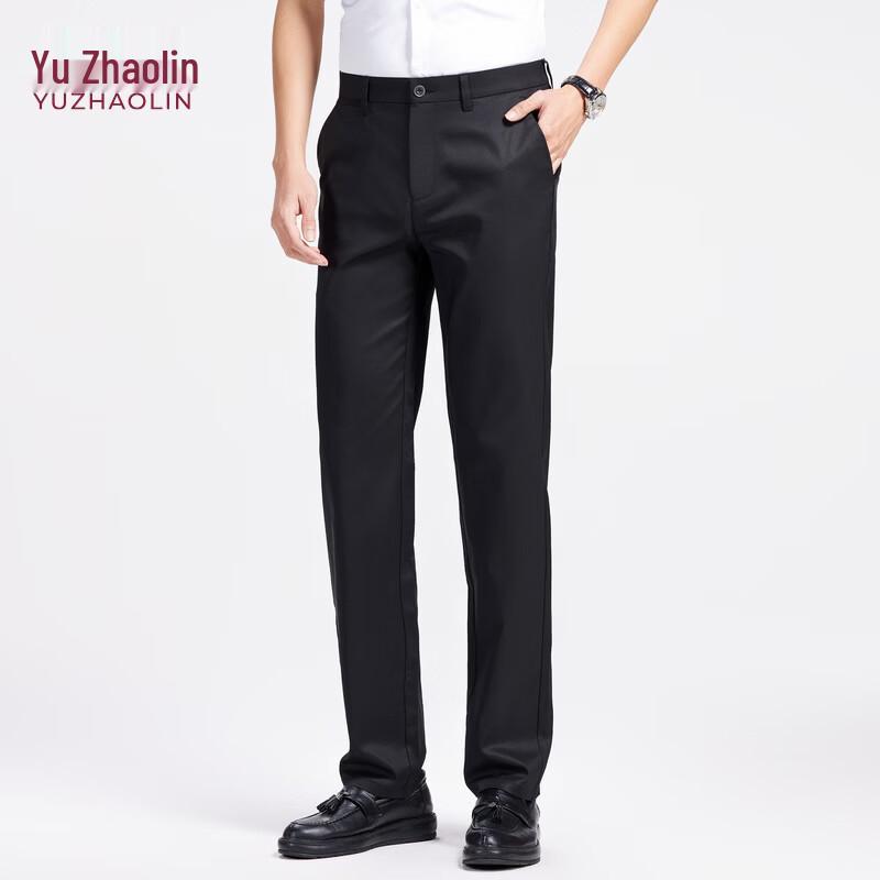 YUZHAOLIN Men s Summer Breathable Casual Dress Pants 40 чёрный