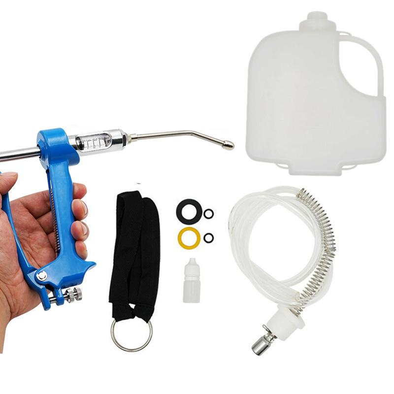5/10/20/30/50ml Veterinary Metal Feeding Gun Continuous Drench Gun Sheep Cow Pig Goat Livestock Drenching Medication dispenser