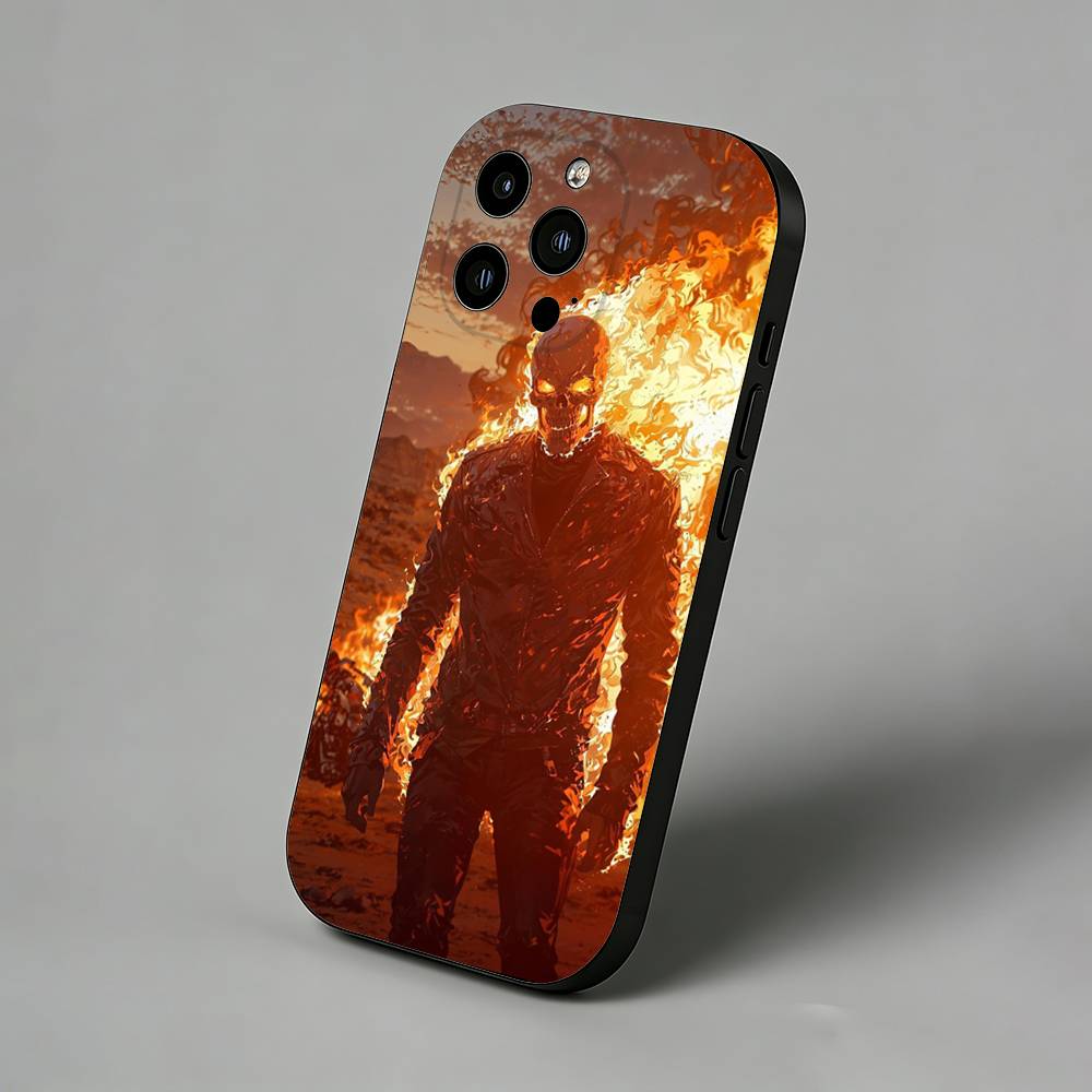 Movie Dark G-GhostS Rider Slim Back Phone Case for iPhone 17 Air 16 Pro Max 16e 15 Plus 14 13 Mini 12 11 Protective Cover