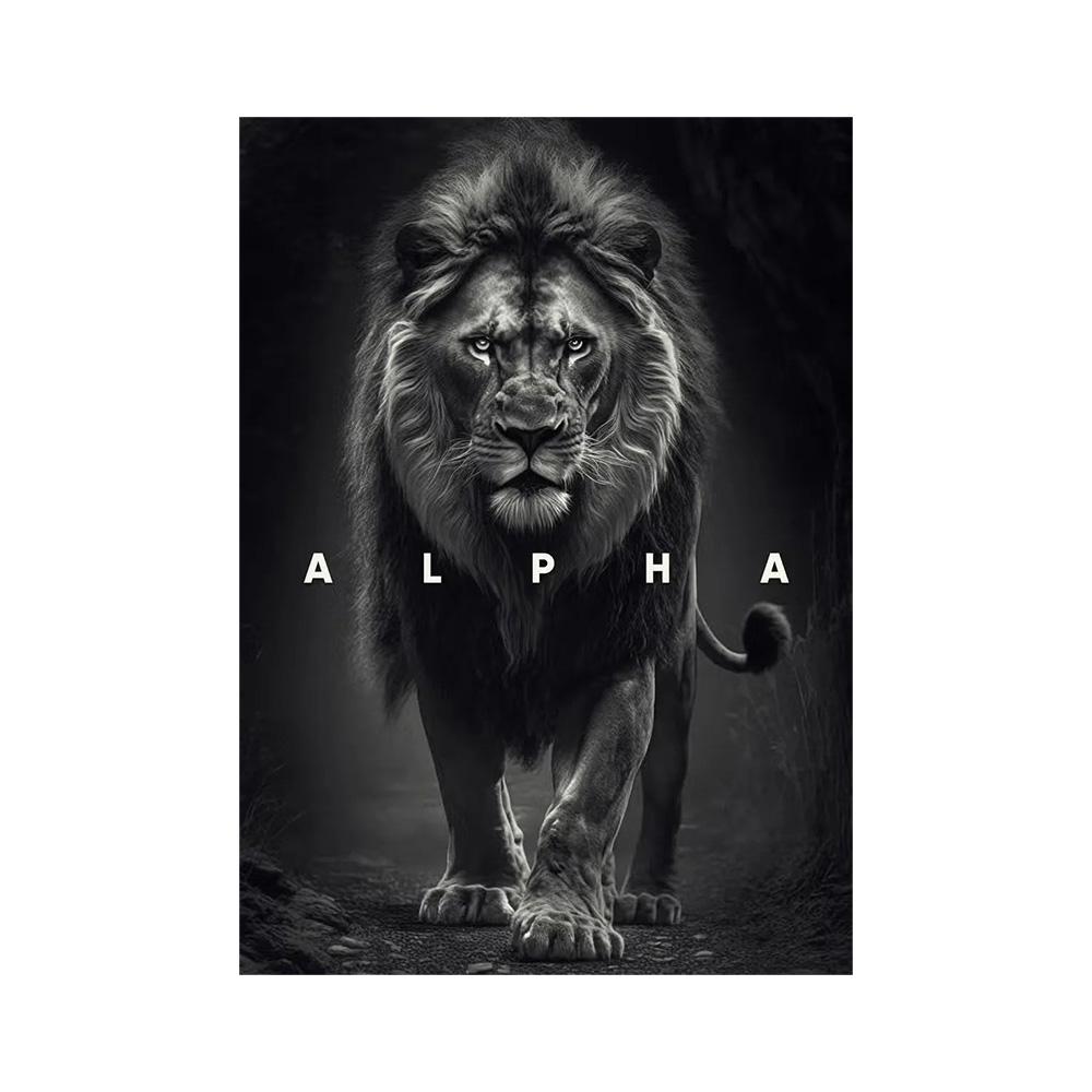 Citazioni Motivazionali Conquista Focus Pittura su Tela Leone Tigre Leopardo Animali Feroci Poster Stampa Muro Soggiorno Decorazioni per la Casa