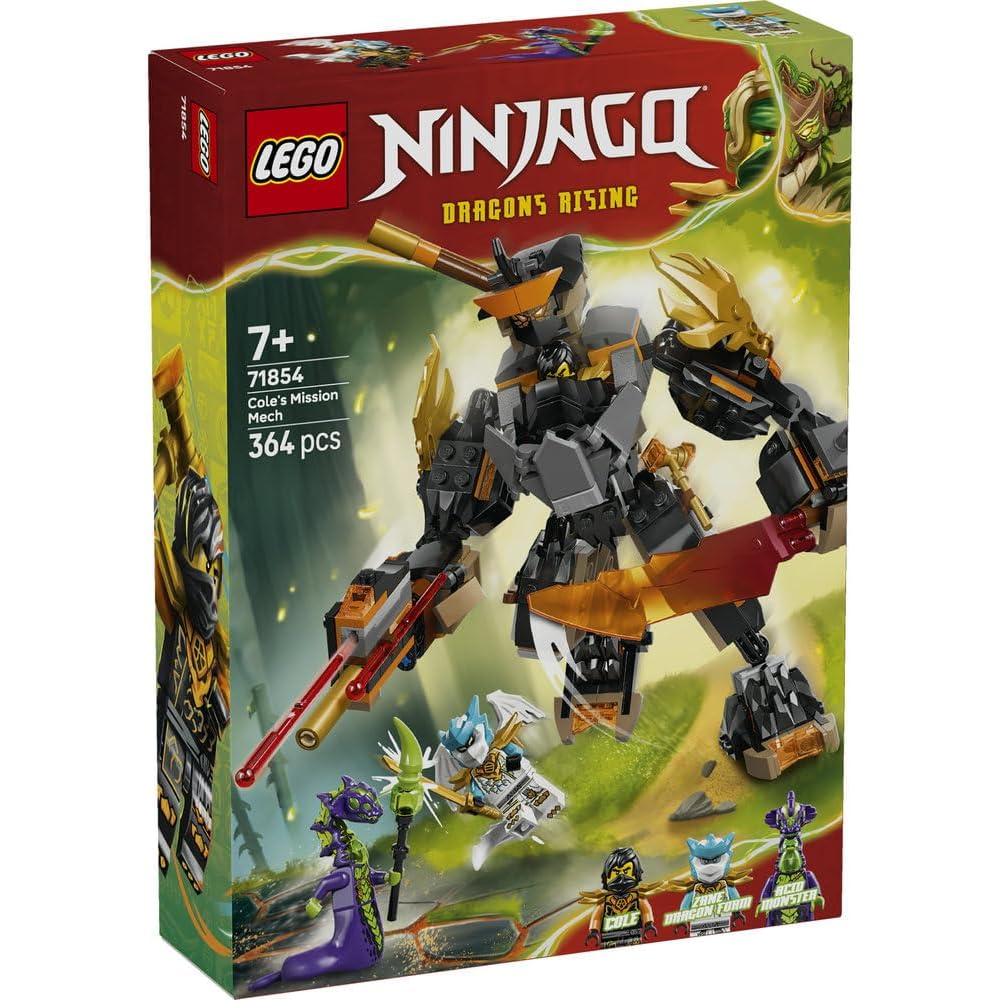 LEGO Ninjago Cole's Mission Mech Suit Building Toy for Kids Ages 7-9, Creative Block Set, Ideal Gift