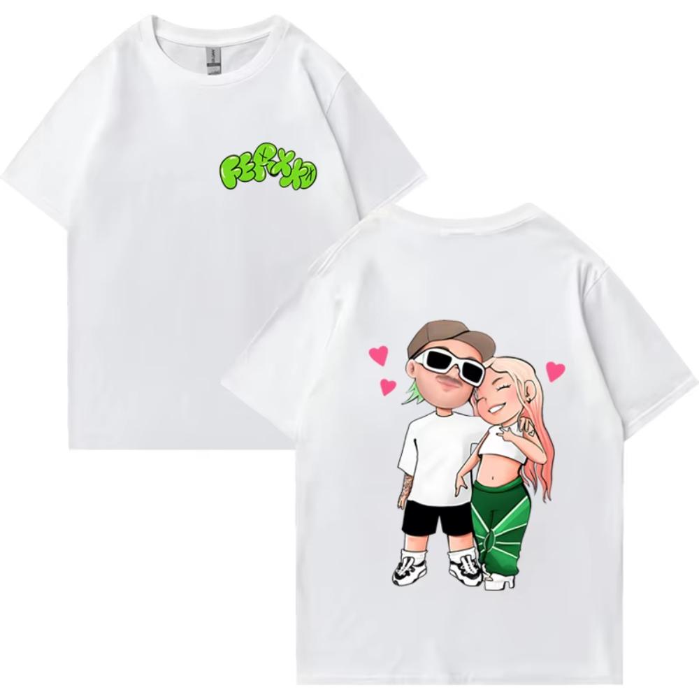 

Hot Sale Feid Ferxxo and Karol G Graphics Fashion T Shirts 2026 Unisex Women Hip Hop Streetwear Unisex Cotton Short Sleeve Tshirts 3XL