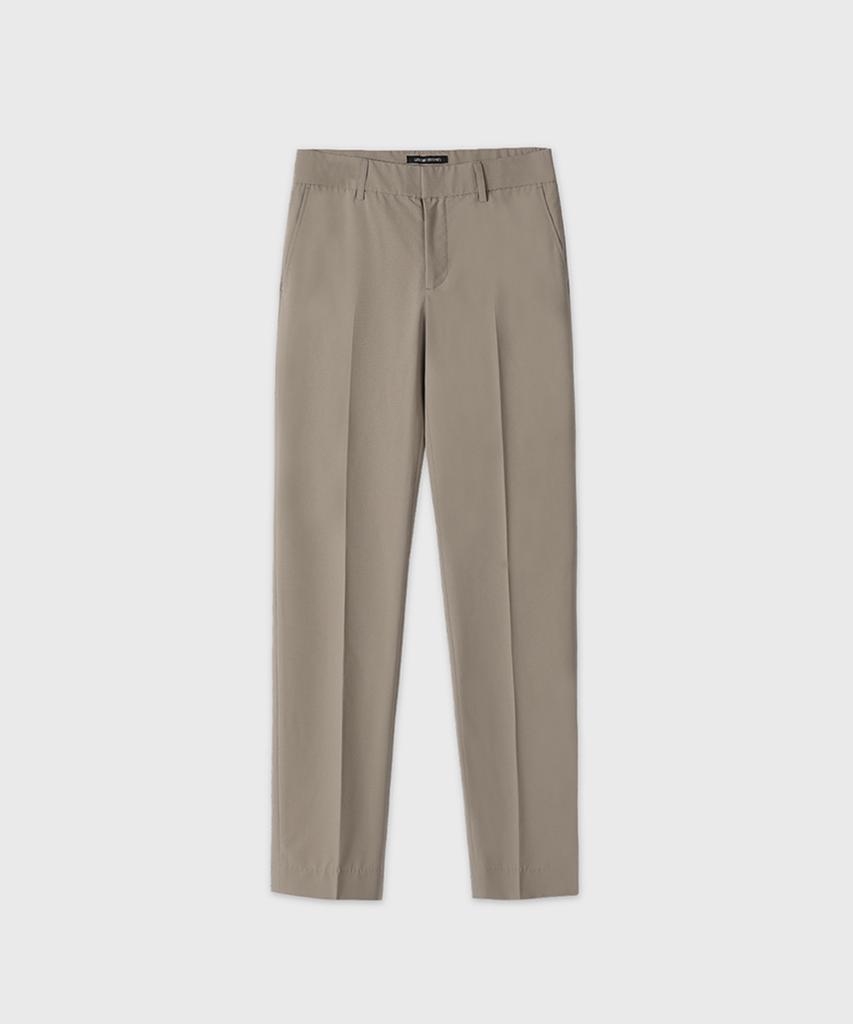 LEMAIN SECOND Minimal Tapered Hidden Banding Slacks [Beige]