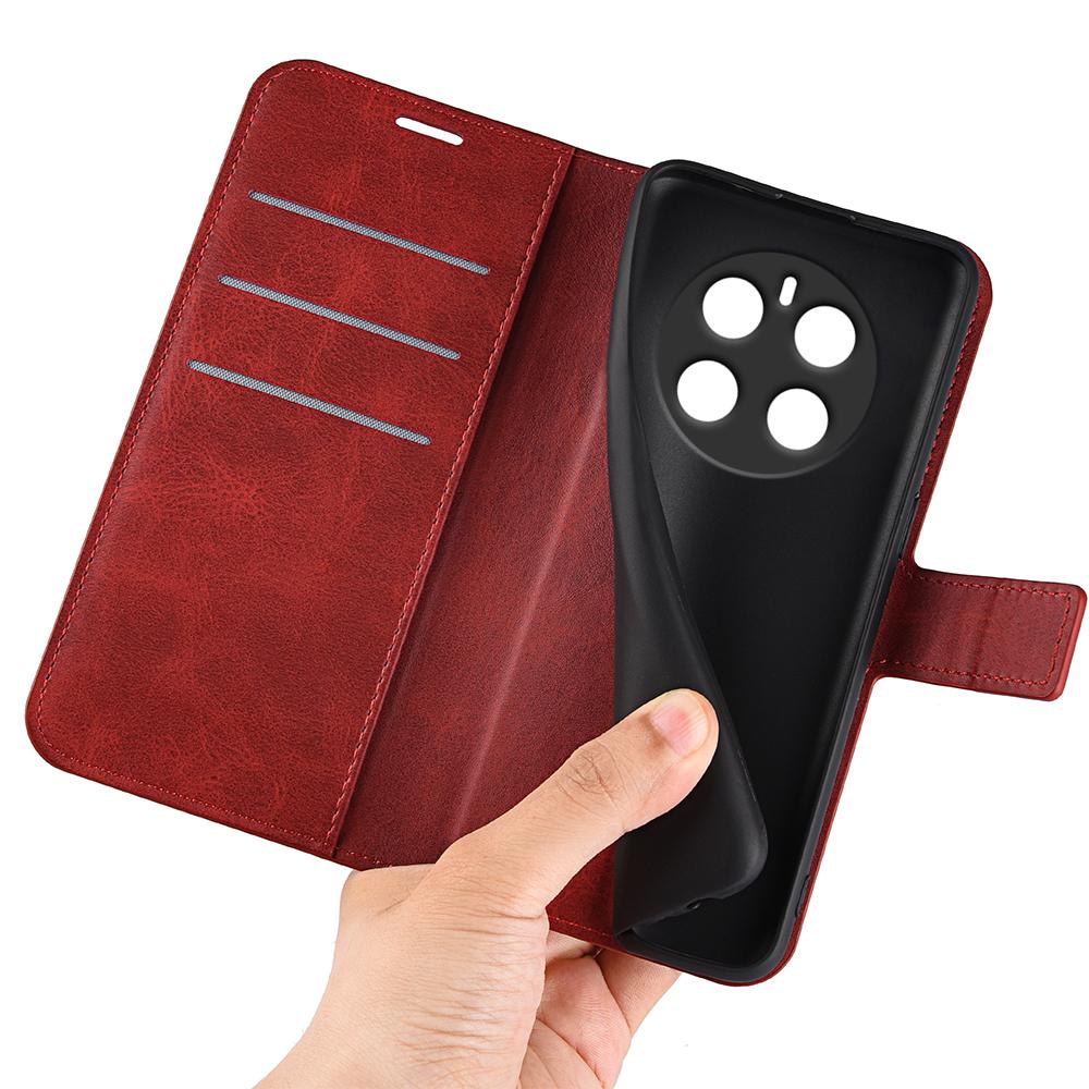 For Honor Magic7 5G Stand Case Anti-Scratch Calf Texture Leather Phone Cover
