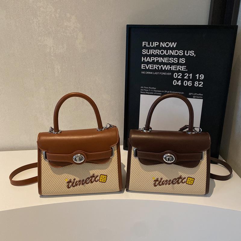 Retro fashion new versatile trend niche student simple college style shoulder bag crossbody handbag bag