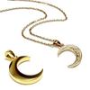 [Jurais] Hawaiian Jewelry Pendant Necklace - Moon, Crescent Moon, Plumeria, Scroll - Birthday Gift - Yellow Gold