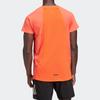 Adidas Round Neck Logo Print Sports Short Sleeve T-shirt Men Tops Orange-Red FK0738