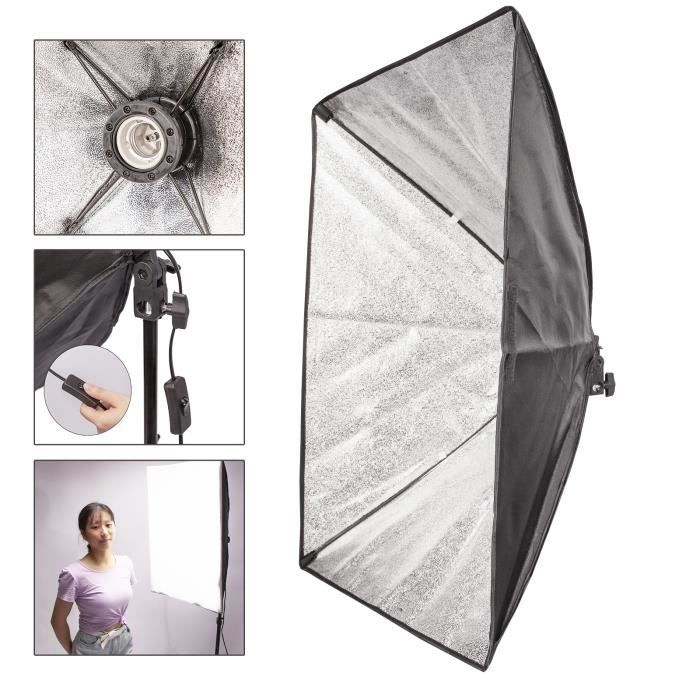 Kit Éclairage Photographie - Photo Studio - Softbox 50x70cm - 2 Supports Lumière - Sac de Transport