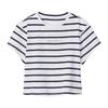Calvin Klein Womens/Ladies Striped Fitted Crop T-Shirt