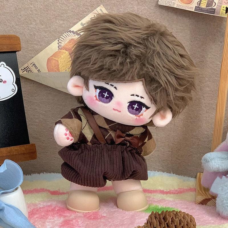 20cm Cute Cartoon Idol Cotton Doll Stuffed Plush Toy Dolls Can Change Clothes Fans Collection Gift for Girls Boys Kids