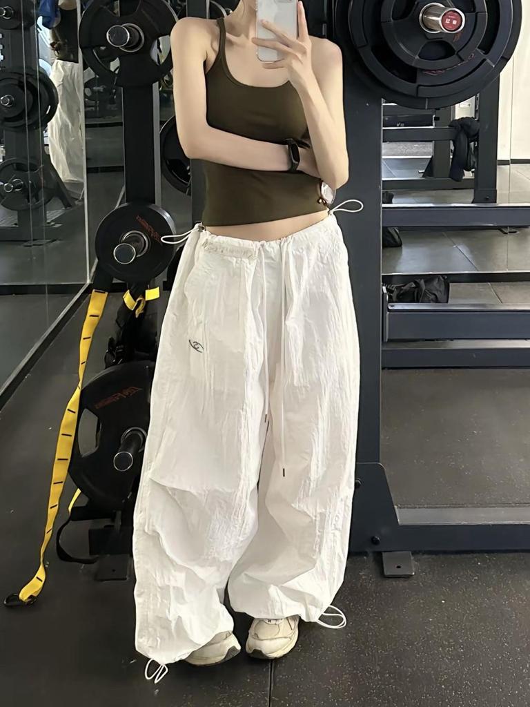 2025 Herbst Damen High-Waist Schnelltrocknende Cargohose | Lockerer, strukturierter Wide-Leg-Stil für einen lässigen Look