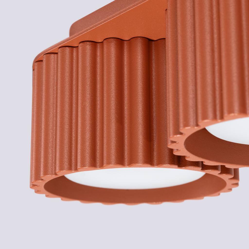 Plafon Aura 2 Gx53 Ochra Czerwona Alu Sollux Sl.1803