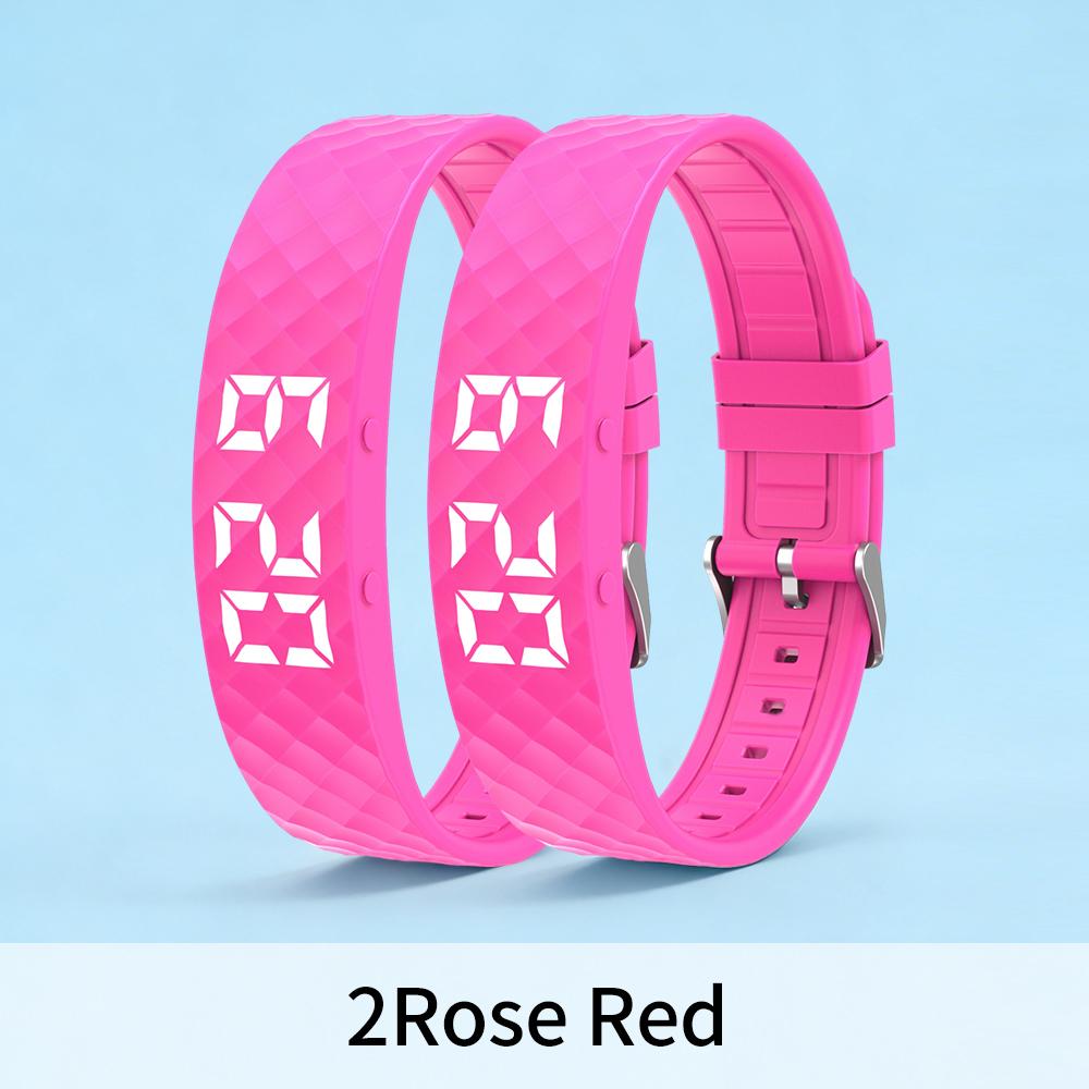 Braccialetto Intelligente LED Digitale Impermeabile Smart Clock Smartband Con contapassi per la corsa Monitor Smart Band Allarme Vibrante Promemoria