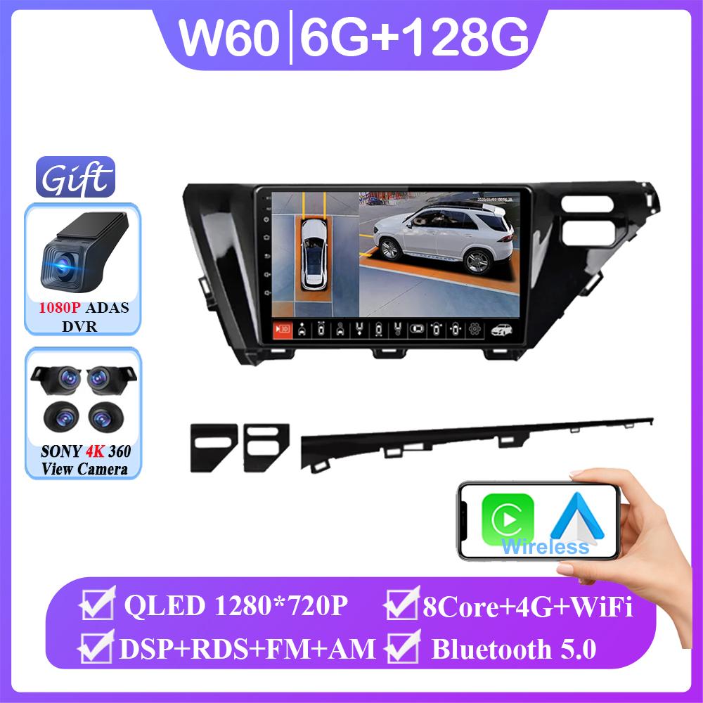 Android Car For Toyota Camry 8 XV 70 2017 - 2020 Car Unit Multimedia Carplay Android Auto 4G 2din GPS Player Radio Wireless BT