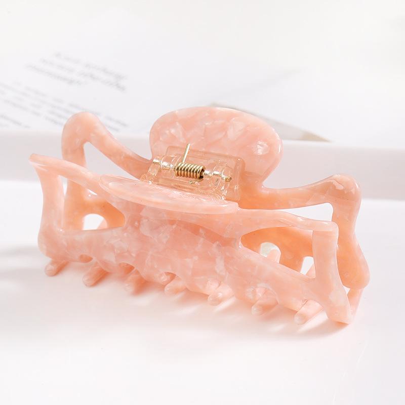 Hohler Essigsäure-Clip texturierter Temperament-Haarclip fortschrittlicher Farb-Haarclip Haaraccessoires praktischer Haifisch-Clip