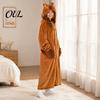 Lightweight Velvet Gown Animal Wearable Blanket Hoodie for Women, Oversized Flannel Sweatshirt Soft Loungewear Blanket, Button-Up Cosplay Cape